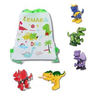 Dinosaur Toy Take-Apart and Build Dinos with Carrying Bag